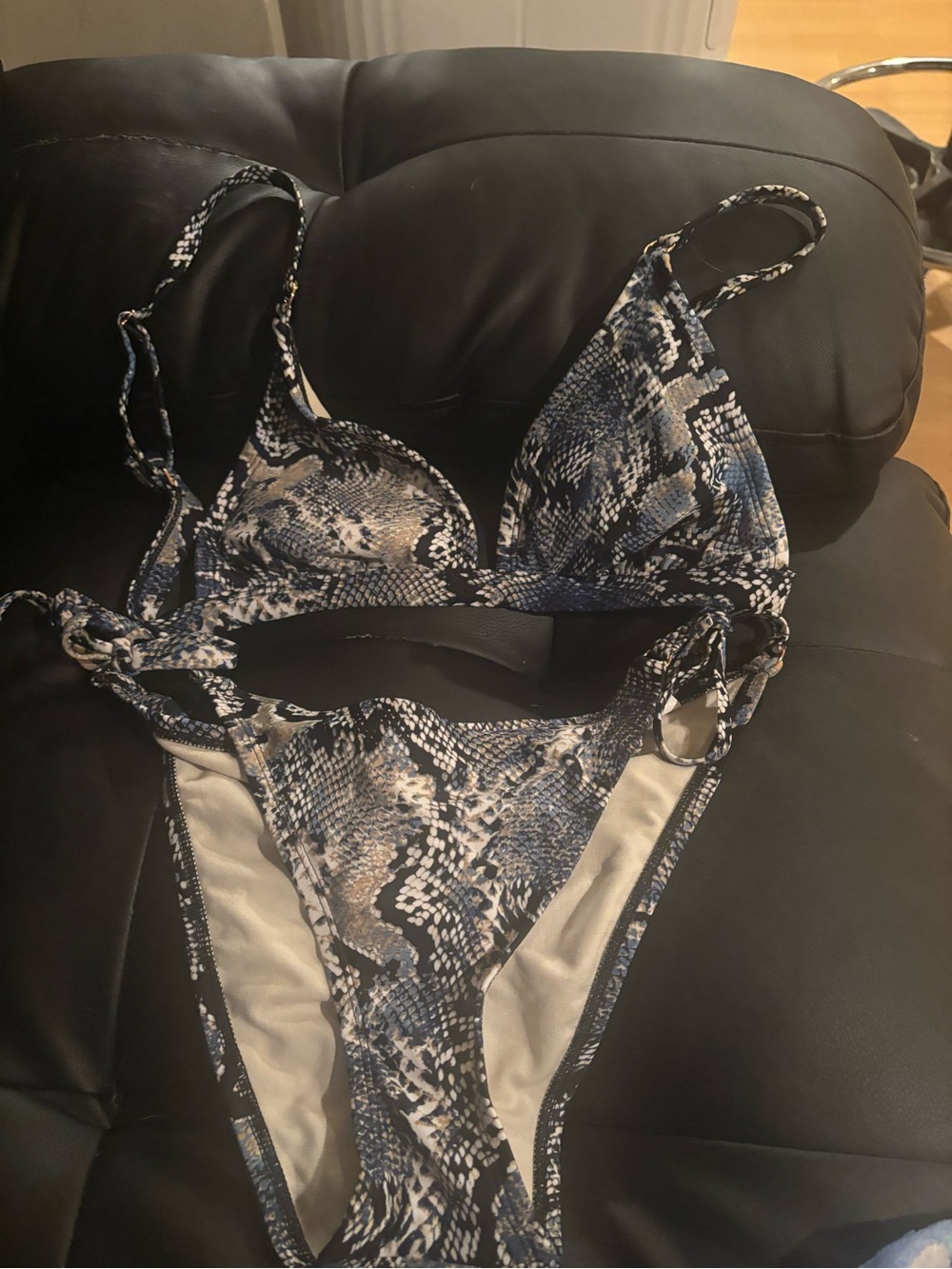 Target Women's Blue Snake Print Bikini Set
